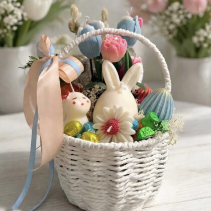 Pastel Bunny Easter Basket
